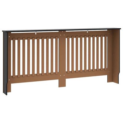 Radiator Cover Black 172x19x81.5 cm Engineered Wood