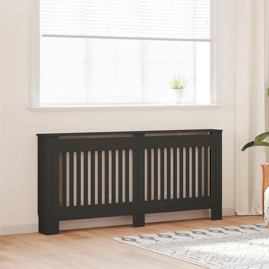 Radiator Cover Black 172x19x81.5 cm Engineered Wood