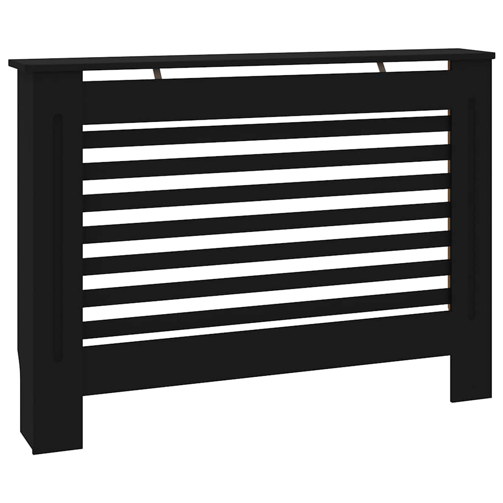 Radiator Cover Black 112x19x81.5 cm MDF