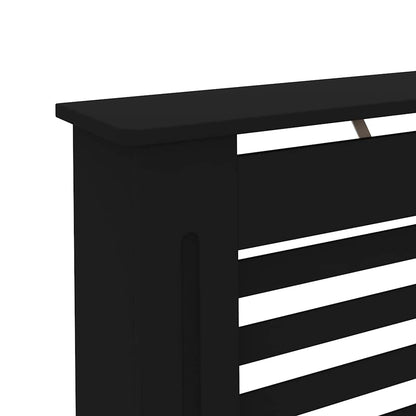 Radiator Cover Black 112x19x81.5 cm MDF