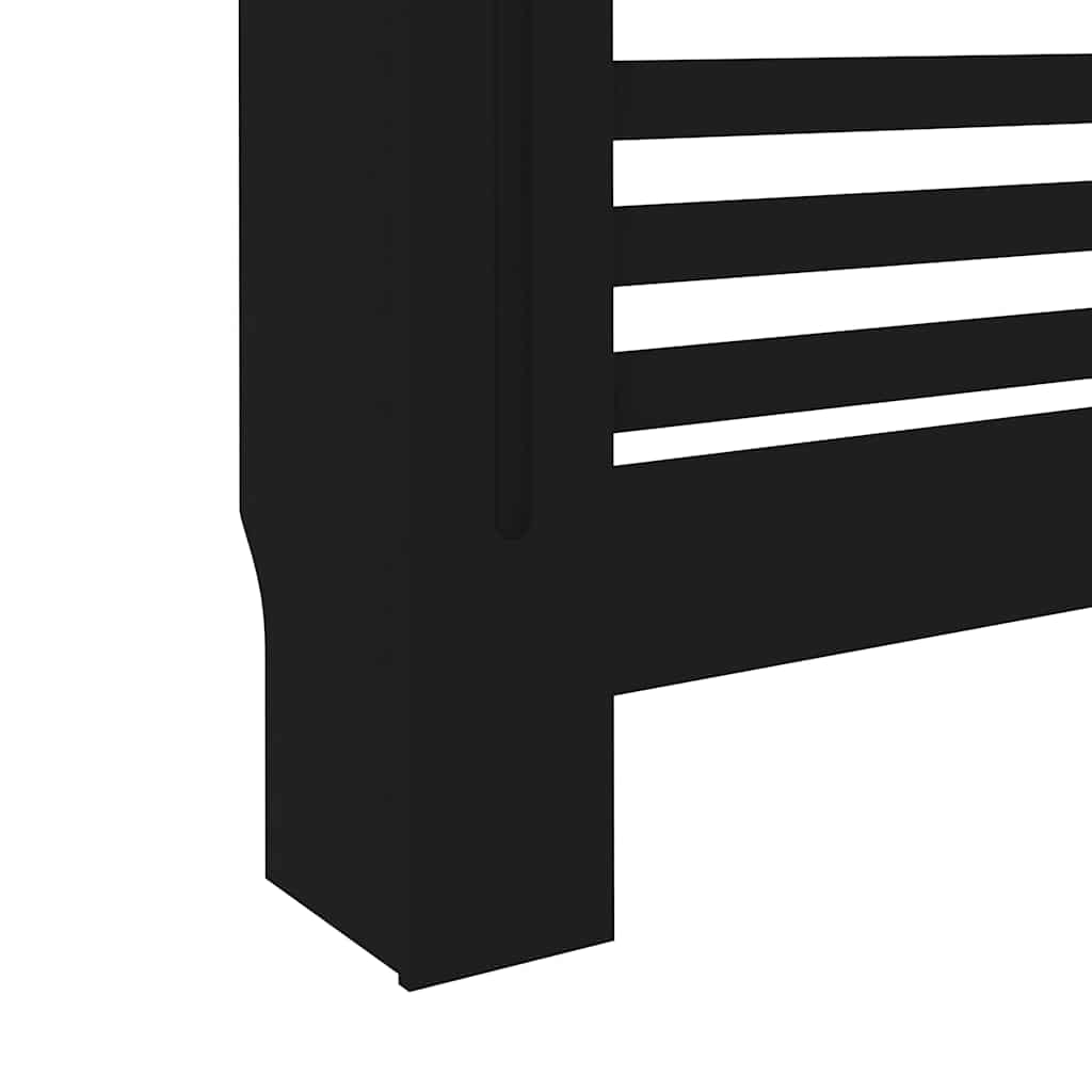 Radiator Cover Black 112x19x81.5 cm MDF