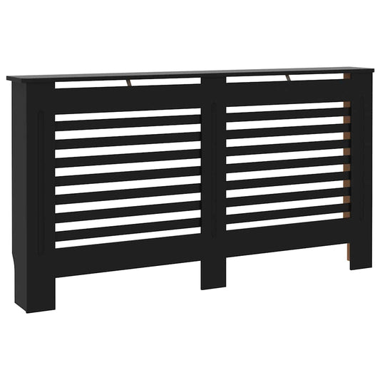 288186 vidaXL Radiator Cover Black 152x19x81,5 cm MDF