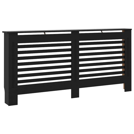 288189 vidaXL Radiator Cover Black 172x19x81,5 cm MDF