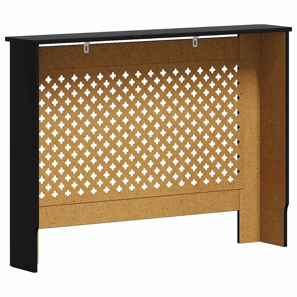 Radiator Cover Black 112x19x81.5 cm MDF
