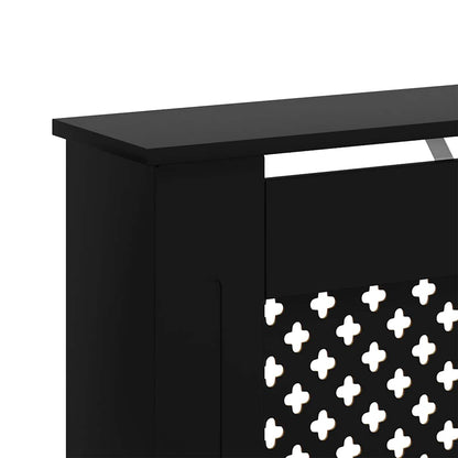 Radiator Cover Black 112x19x81.5 cm MDF