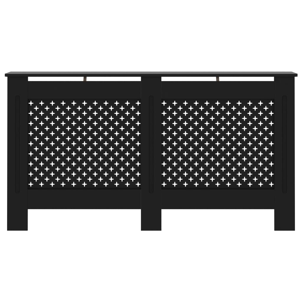 Radiator Cover Black 152x19x81.5 cm MDF
