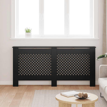 Radiator Cover Black 172x19x81.5 cm MDF