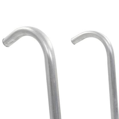 2-Step Trampoline Ladder Steel Silver 72 cm (suitable for 65cm high)