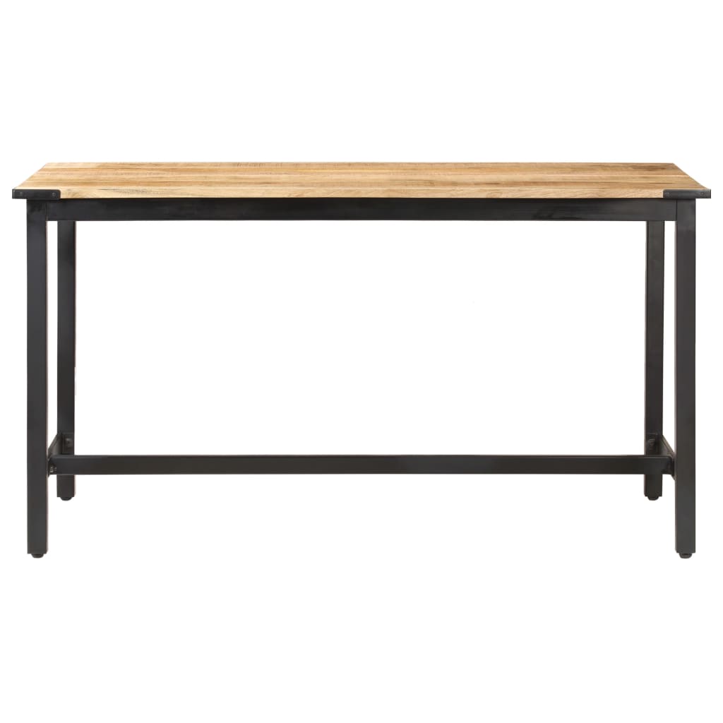 Dining Table 140x70x76 cm Solid Rough Mango Wood