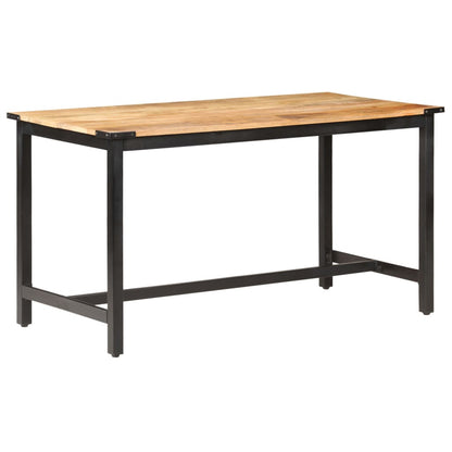 Dining Table 140x70x76 cm Solid Rough Mango Wood