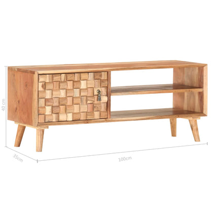 TV Cabinet 100x30x40 cm Solid Acacia Wood