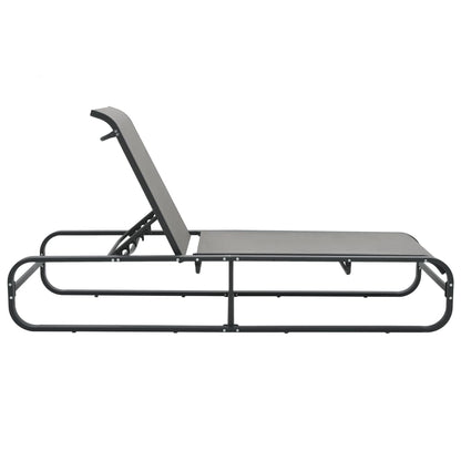 Sun Lounger | Grey | Aluminium and Textilene | Standard