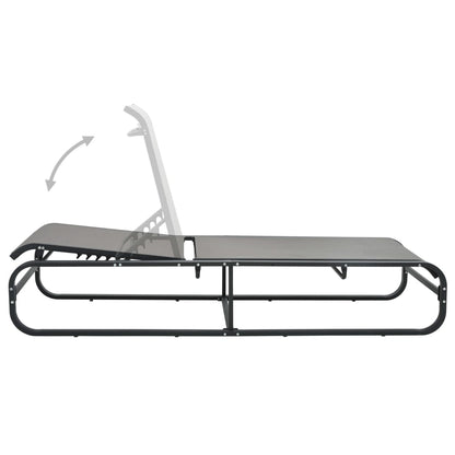 Sun Lounger | Grey | Aluminium and Textilene | Standard