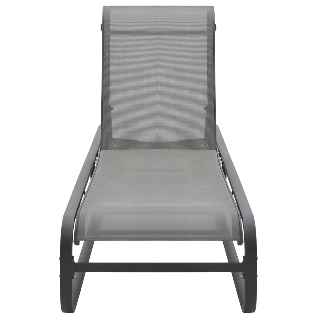 Sun Lounger | Grey | Aluminium and Textilene | Standard
