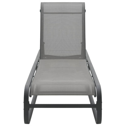 Sun Lounger | Grey | Aluminium and Textilene | Standard