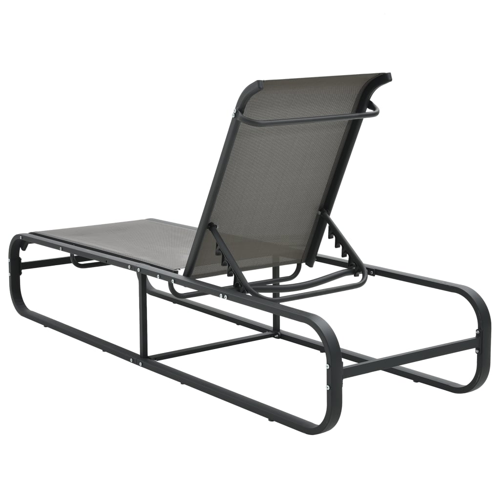 Sun Lounger | Grey | Aluminium and Textilene | Standard