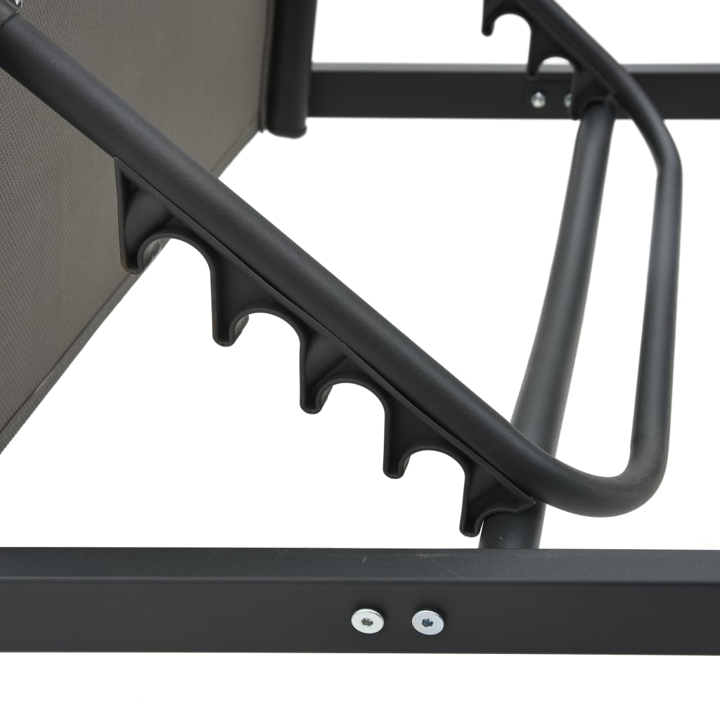 Sun Lounger | Grey | Aluminium and Textilene | Standard