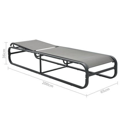 Sun Lounger | Grey | Aluminium and Textilene | Standard