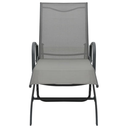 Sun Lounger And Table |  Set of 2 | Grey