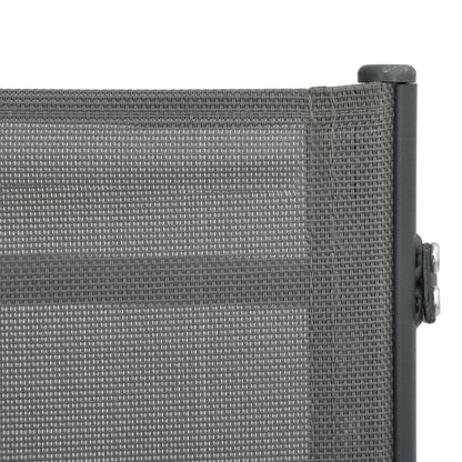 Sun Lounger | Grey | Steel, Textilene | Adjustable Armrests | Sun Lounger
