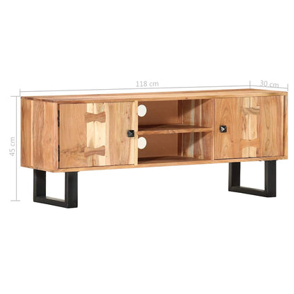 287341 vidaXL TV Cabinet 118x30x45 cm Solid Acacia Wood