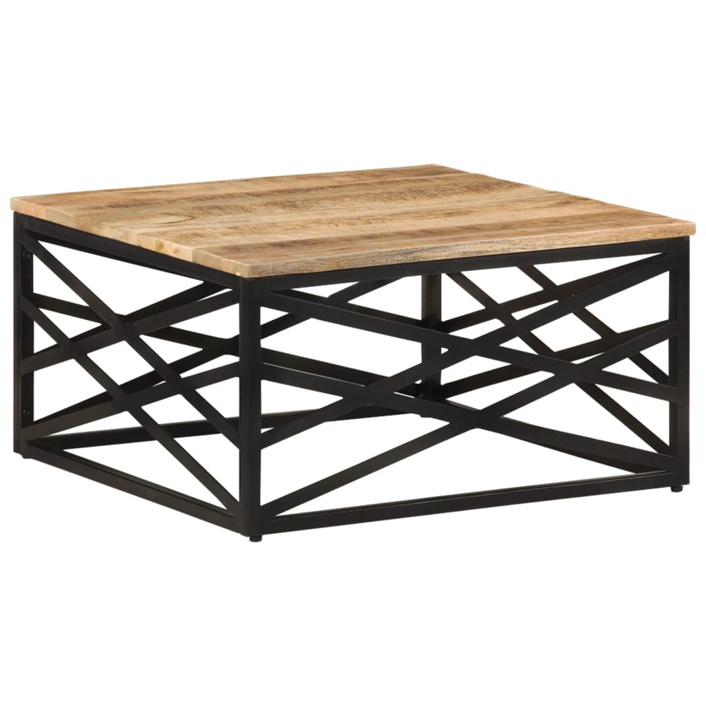 287364 vidaXL Coffee Table 68x68x35 cm Solid Mango Wood