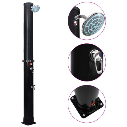Outdoor Solar Shower with Shower Head and Faucet 40 L