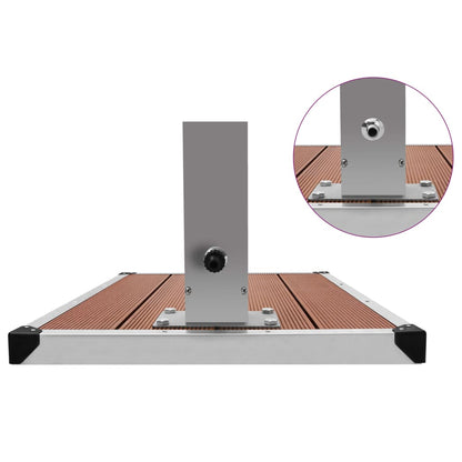 Outdoor Shower with Tray WPC Stainless Steel