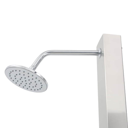 Outdoor Shower with Tray WPC Stainless Steel