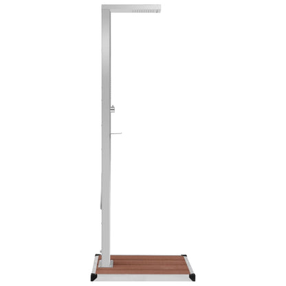 Outdoor Shower with Tray WPC Stainless Steel