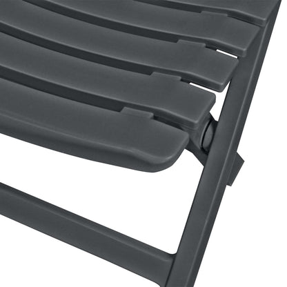 Garden Bistro Set | Anthracite | Plastic | Compact | Foldable