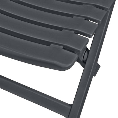 48753 vidaXL 3 Piece Folding Bistro Set Plastic Anthracite