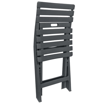 Garden Bistro Set | Anthracite | Plastic | Compact | Foldable