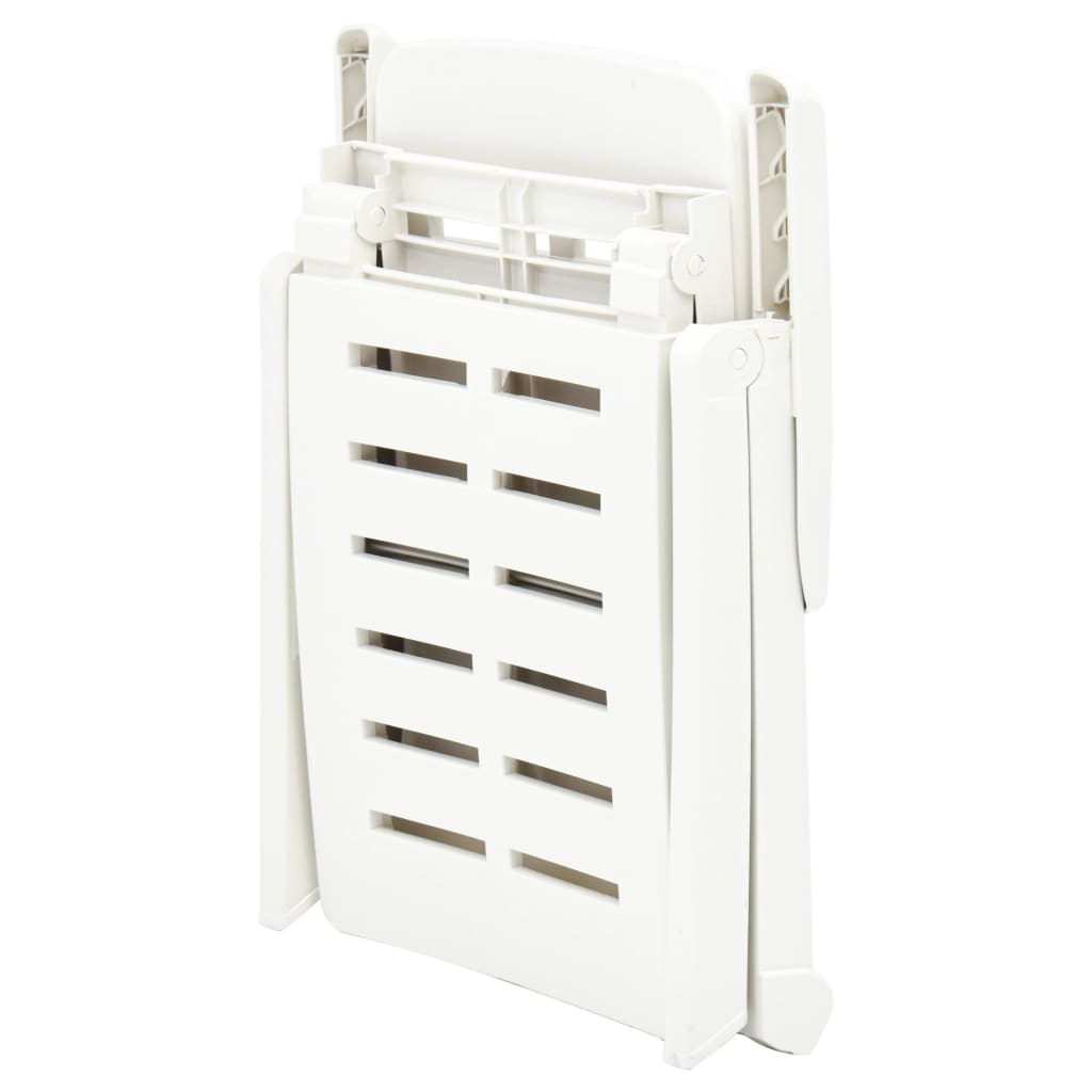 Sunlounger | White | Plastic | Standard | Foldable | Folding Sun Lounger