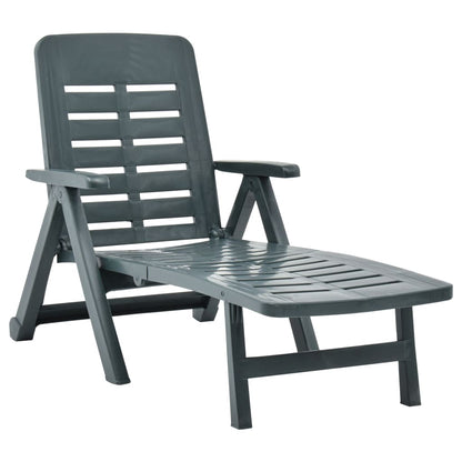 Sunlounger | Green | Plastic | One-size | Foldable | Sun Lounger