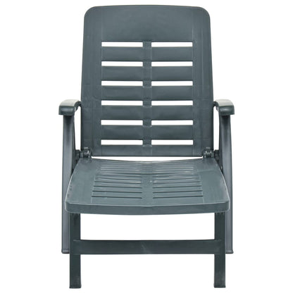 Sunlounger | Green | Plastic | One-size | Foldable | Sun Lounger