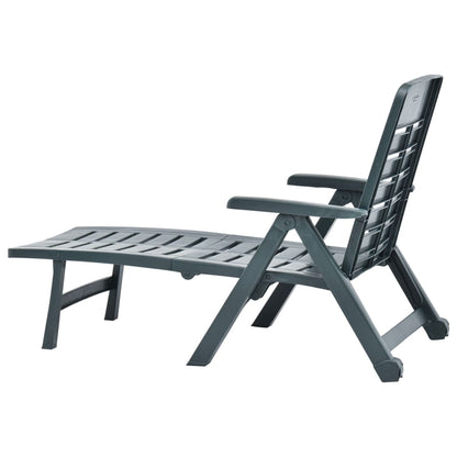 Sunlounger | Green | Plastic | One-size | Foldable | Sun Lounger