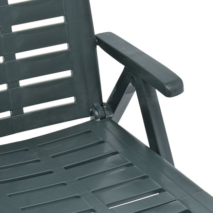 Sunlounger | Green | Plastic | One-size | Foldable | Sun Lounger