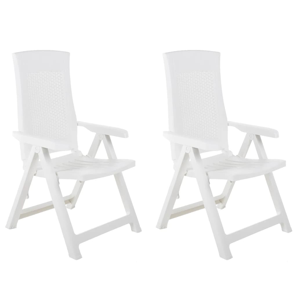 Garden Chair | Set of 2 | White | Plastic | Standard