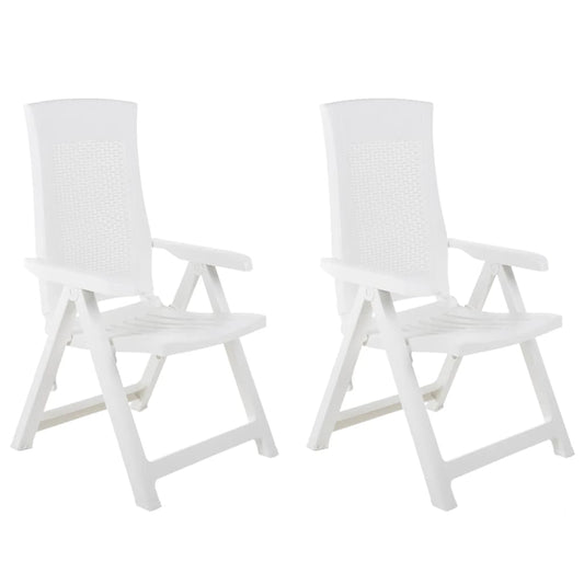 Garden Chair | Set of 2 | White | Plastic | Standard