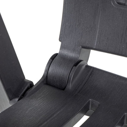 Garden Chair | Set of 2 | Anthracite | Plastic | Standard | Foldable