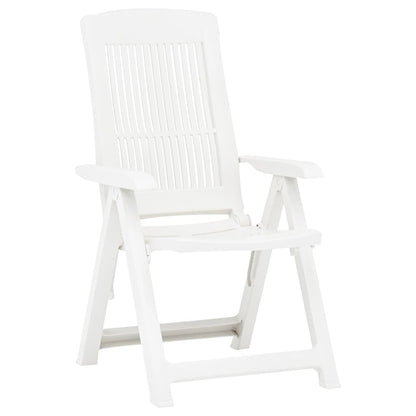 Garden Chair | Set of 2 | White | Plastic | Medium | Foldable