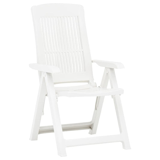 Garden Chair | Set of 2 | White | Plastic | Medium | Foldable