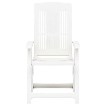 Garden Chair | Set of 2 | White | Plastic | Medium | Foldable