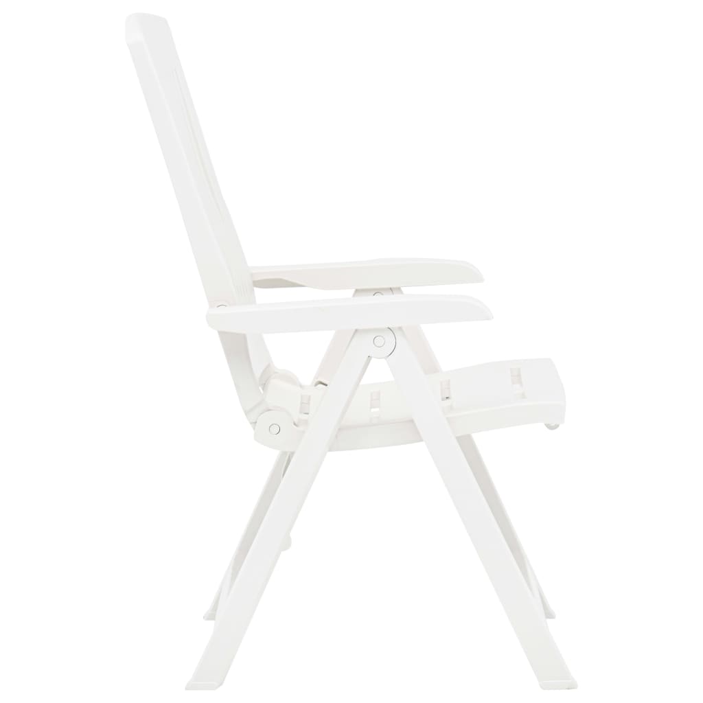 Garden Chair | Set of 2 | White | Plastic | Medium | Foldable