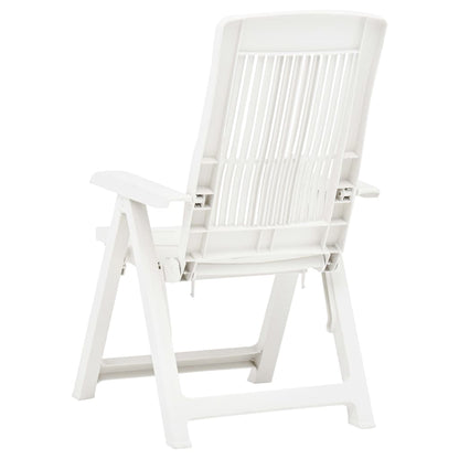 Garden Chair | Set of 2 | White | Plastic | Medium | Foldable