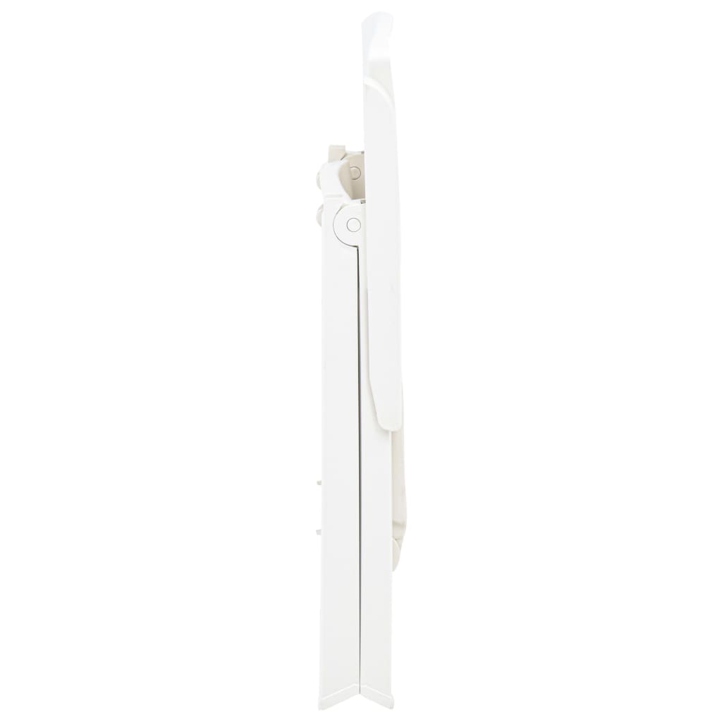 Garden Chair | Set of 2 | White | Plastic | Medium | Foldable