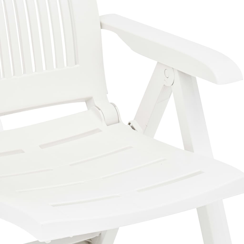 Garden Chair | Set of 2 | White | Plastic | Medium | Foldable