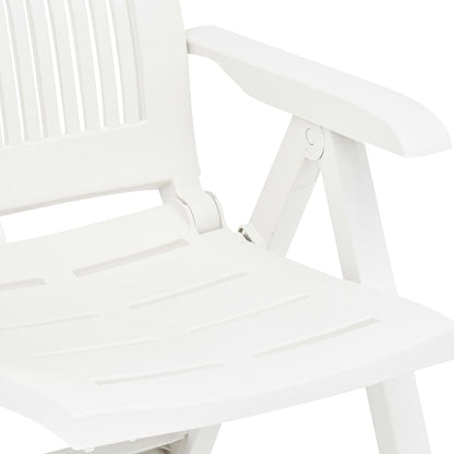 Garden Chair | Set of 2 | White | Plastic | Medium | Foldable