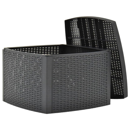 48775 vidaXL Side Table Anthracite 54x54x36,5 cm Plastic
